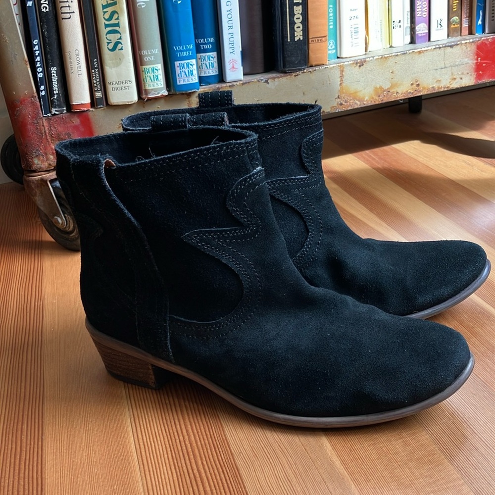 Lucky Brand Terra Leather Suede Ankle Boot